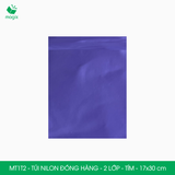  MT1T2 - 17x30 cm - Túi nilon đóng hàng - 2 lớp - Tím 