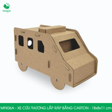  MFK06A - Xe cứu thương lắp ráp bằng carton - 18x8x11 cm 