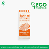  MFT2T2C - Túi bánh mì trắng in cam - "Món ngon đường phố" - 24x9,5x4,5 cm 