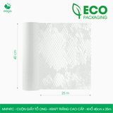  MHP4TC - 40cm x 25m - Cuộn giấy tổ ong - Kraft trắng Cao Cấp 