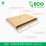 MPB1 – 16x11 cm – Phong bì giấy carton màu  nâu 