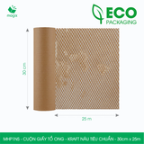  MHP1NS - 30cm x 25m - Cuộn giấy tổ ong - Kraft nâu Tiêu Chuẩn 