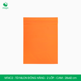  MT4C2 - 28x42 cm - Túi nilon đóng hàng - 2 lớp - Cam 