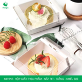  MFHPxT - Hộp giấy kraft thực phẩm - Nắp PET - Trắng - Nhiều Size 