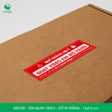  MDV2D - Tem dán quay video - Đỏ in trắng - 13x3,5 cm 