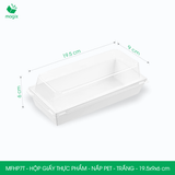  MFHPxT - Hộp giấy kraft thực phẩm - Nắp PET - Trắng - Nhiều Size 