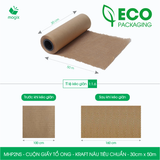  MHP2NS - 30cm x 50m - Cuộn giấy tổ ong - Kraft nâu Tiêu Chuẩn 