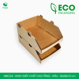  MKCG3 - Khay giấy chất cao tầng - Nâu - 30x20x15 cm 