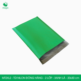  MT2XL2 - 20x30 cm - Túi nilon đóng hàng - 2 lớp - Xanh lá 