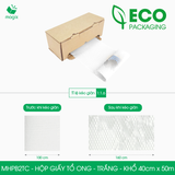  MHPB2TC - 40cm x 50m - Hộp giấy kraft tổ ong - Kraft trắng 