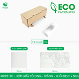  MHPB1TC - 30cm x 50m - Hộp giấy kraft tổ ong - Kraft trắng 