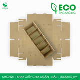  MKCN2N - Khay giấy có chia ngăn - Nâu - 30x20x10 cm 