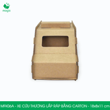  MFK06A - Xe cứu thương lắp ráp bằng carton - 18x8x11 cm 