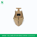  MFK06F - Tàu chiến lắp ráp bằng carton - 21x7x10 cm 