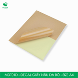  MDT01D - Decal giấy da bò A4 - 50 tờ/ xấp 