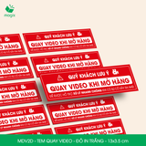  MDV2D - Tem dán quay video - Đỏ in trắng - 13x3,5 cm 