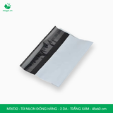  MT6TX2 - 45x60 cm - Túi nilon đóng hàng - 2 lớp - Trắng xám 