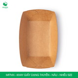 MFPxN - Khay giấy kraft dáng thuyền đựng thực phẩm - Nhiều size 