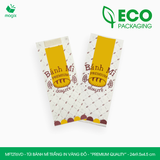  MFT2T6VD - Túi bánh mì trắng in vàng đỏ - "Premium quality" - 24x9,5x4,5 cm 