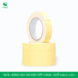  BK7B - Băng keo 2 mặt xốp vàng - Khổ 4,8cm x 5m 