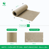  MHP7X - 50cm x 25m - Cuộn giấy tổ ong - Kraft xám Siêu Tiết Kiệm ECONO 
