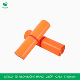  MT1C2 - 17x30 cm - Túi nilon đóng hàng - 2 lớp - Cam 