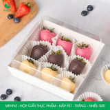  MFHPxT - Hộp giấy kraft thực phẩm - Nắp PET - Trắng - Nhiều Size 