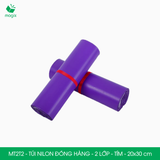  MT2T2 - 20x30 cm - Túi nilon đóng hàng - 2 lớp - Tím 