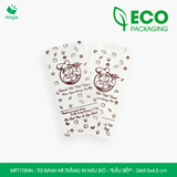  MFT1T3NN - Túi bánh mì trắng in nâu đỏ - "Đầu bếp" - 24x9.5x4.5 cm 