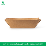  MFPxN - Khay giấy kraft dáng thuyền đựng thực phẩm - Nhiều size 