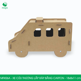  MFK06A - Xe cứu thương lắp ráp bằng carton - 18x8x11 cm 
