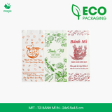  TÚI GIẤY BÁNH MÌ IN SẴN HỌA TIẾT NHIỀU MẪU - 24x9.5x4.5 cm 