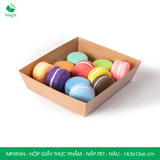  MFHP6N - Hộp giấy kraft thực phẩm - Nắp PET - Nâu - 14.5x13x6 cm 