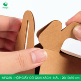  MFQ2N - Hộp giấy Kraft quai xách - Nâu - 20x10x10 cm 