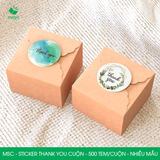  MSCxx - Cuộn Sticker Thank You tròn - 2.5cm - [500 tem/cuộn] - Nhiều mẫu 