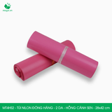  MT4HS2 - 28x42 cm - Túi nilon đóng hàng - 2 lớp - Hồng cánh sen 