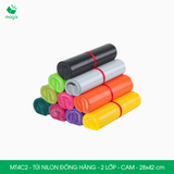  MT4C2 - 28x42 cm - Túi nilon đóng hàng - 2 lớp - Cam 