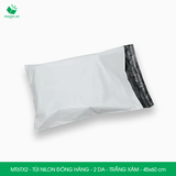  MT6TX2 - 45x60 cm - Túi nilon đóng hàng - 2 lớp - Trắng xám 
