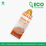  MFT2T2C - Túi bánh mì trắng in cam - "Món ngon đường phố" - 24x9,5x4,5 cm 