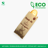  MFT1N2NN - Túi bánh mì nâu in nâu đỏ - "Cối xay gió" - 24x9.5x4.5 cm 