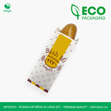  MFT2T6VD - Túi bánh mì trắng in vàng đỏ - "Premium quality" - 24x9,5x4,5 cm 