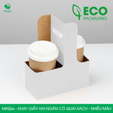  MKQ - KHAY GIẤY HAI NGĂN CÓ QUAI XÁCH NHIỀU MÀU 