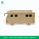  MFK06C - Xe bus lắp ráp bằng carton - 20x8x9 cm 