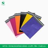  MT1T2 - 17x30 cm - Túi nilon đóng hàng - 2 lớp - Tím 