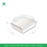  Hộp giấy kraft thực phẩm - Nắp PET - Trắng - Nhiều Size 