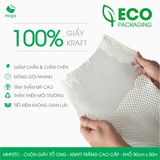  MHP2TC - 30cm x 50m - Cuộn giấy tổ ong - Kraft trắng Cao Cấp 