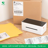  MGN2 - Giấy in nhiệt tự dính A7 - 500 tờ/ xấp - 75x100 mm 