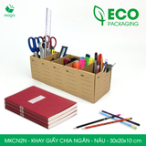 MKCN2N - Khay giấy có chia ngăn - Nâu - 30x20x10 cm 