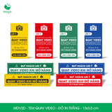  MDV2D - Tem dán quay video - Đỏ in trắng - 13x3,5 cm 