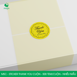  MSCxx - Cuộn Sticker Thank You tròn - 2.5cm - [500 tem/cuộn] - Nhiều mẫu 
